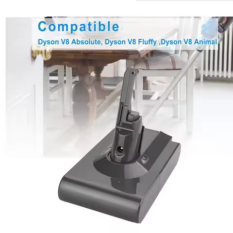 12800mAh 21.6V Battery For Dyson V8 Battery for Dyson V8 Absolute /Fluffy/Animal Li-ion Vacuum Clean