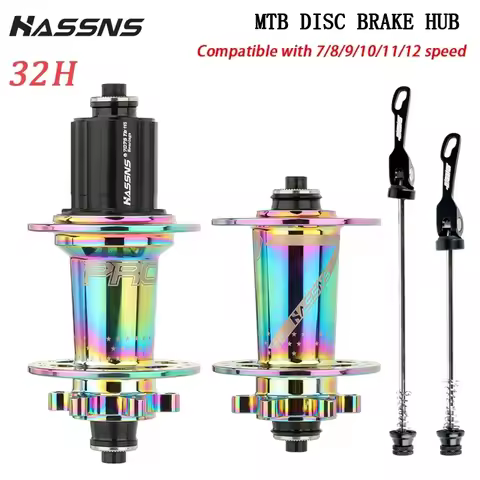 HASSNS Cube Pro 7 MTB Hubs 32/24 Holes 4 Bearing Bicycle Rear Hub 120 Click Noisy K7 Cube Applicable