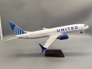737 B737 MAX New Aircraft United Airlines 47CM Diecast Model Airplane With Airplanes Model Working L