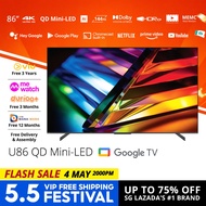 PRISM+ U86 QD Mini-LED 4K UHD HDR10+ AI Google TV 86 inch