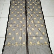FUL MAGNET Anti-Mosquito Magnetic Door Curtain Knitted Thick Material Embroidered Motif Size 90x210c
