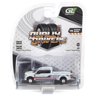 Greenlight | 2019 Ford F-350 Lariat Dually-White with Custom Stripes Scale 1/64 46160