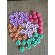 RM4.50/50 pieces : TF-408 - Resin - Bunga - Flower - 1.3 cm to 1.5 cm
