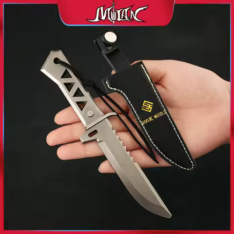 Valorant Knife Xenohunter 17cm Key Chain Military Tactical Pocket Knives Game Peripheral Real Steel 
