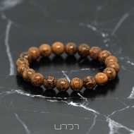 Navastone กำไลหินแท้ หินแจสเปอร์ ลายผิวช้าง (สีธรรมชาติ) ขนาด 10 มิล Elephant Skin Jasper ช่วยปกป้อง