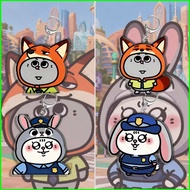G2P Zootopia 2 Acrylic Nick Wilde Keychain Cartoon Judy Hopps Pendant Durable Charm For Backpacks & 