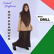American DRILL MATERIAL 1919, SCHOOL UNIFORM [ SCOUT MEXI], SCHOOL UNIFORM, BROWN SKIRT, WOMEN'S SCO
