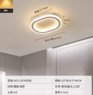 文記 - LED吸頂燈【2431-白色20cm-12W-單色暖光】 #M246013734