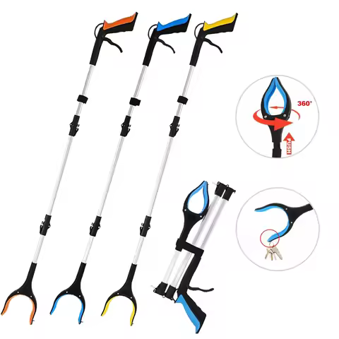 43"109cm Lightweight Magnetic Grabber Tool for Elderly Extra Long Reacher Claw with Magnet Trash Pic