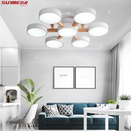 SUNMEIYI Modern bedroom ceiling pendant lights living room LED ceiling lights simple indoor lights kitchen lights wood art lamp