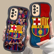 MERAH D-8 FC Barcelona Pink red Casing for Samsung Galaxy A36 A26 A56 S25 Ultra 5G black