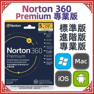 諾頓Norton 360 正版激活碼 防毒+防火牆 支援 電腦/手機/平板 Antivirus& Anti-Malware Standard Deluxe Premium Software