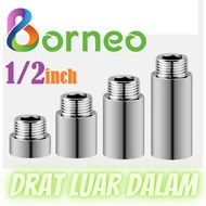 Sock DRAT 1/2 INCH STAINLESS /SOCK DRAT OUTSIDE DRAT IN SOCK SHORT SOCK 1/2 IN ROUND BODY DRAT 30mm