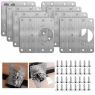 2/4Sets High Quality Cabinet Thickened Stainless Steel Hinge Fixing Plate Wardrobe Door Side Panel Hinge Repair Accessories