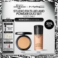【30% OFF】MAC Studio Fix Fluid SPF 15 30ml and Studio Fix Powder Foundation 15g Set (Worth $144) / sk