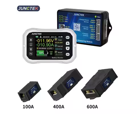 JUNCTEK KH110F 0-120V 100A/400A/600A Battery Monitor DC Voltage Current Tester Capacity Indicator Ba