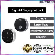 6 Digital / Finger Print Smart Keyless Digital Password Lock Touch Keypad Clockwise Drawer Safe Locker Tool Box
