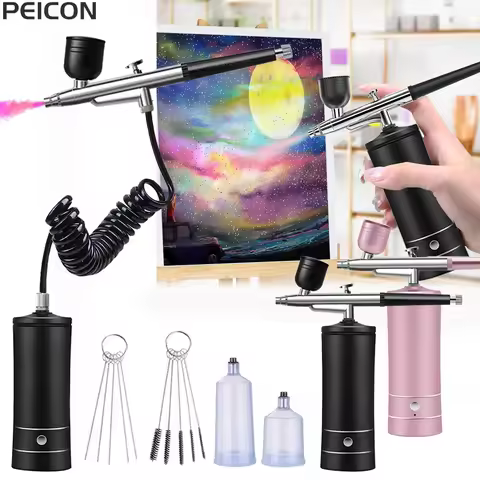 Airbrush Painting Airbrush with Compressor Mini Spray Gun for Painting Modeling Crafts Wireless Pain