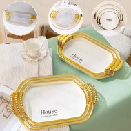 Luxury Tray Decoration Round Plastic Transparent Food Tray 1 SET 3PCS Tray Tray Tray Multipurpose Ae
