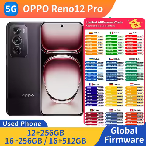 OPPO Reno 12 Pro 5G RAM 12GB ROM 256GB 6.7 inch 2412x1080px 50MP 5000mAh Speed Edition used phone