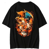 Pokémon Charmander dragon graphic Adult Short-Sleeved T-Shirt Short-Sleeved T-ShirtS-5XL S-5XL