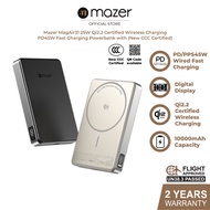 (New CCC + QR) Mazer Powerbank Qi2.2 Certified 25W 10000mAh Magnetic Wireless Power bank