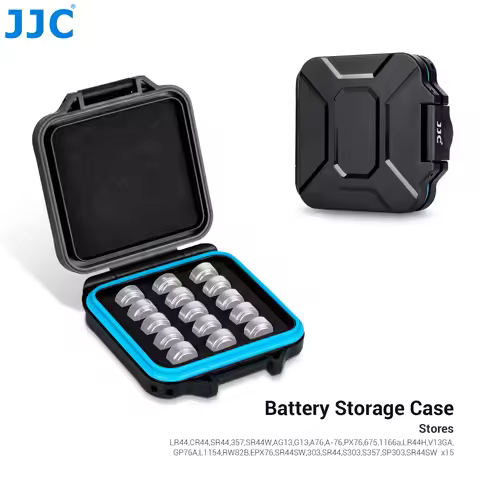 JJC 15 Slots Cell Battery Case For LR44/ AG13/ V13GA/ A76/ L1154/ 357/ 303/ SR44/ SG13/ SR44SW/SR44W