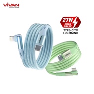 IPHONE VIVAN BWCL100 Data Cable Type-C to Lightning Fast Charging PD 27W Data Cable For Warrantyipho