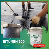 BITUMEN 300 (4KG/ 1KG PACK) Water-based flexible bitumen waterproofing coating