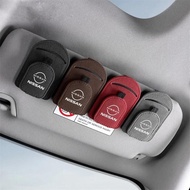 Car Sun Visor Storage Bag Glasses Clip for Nissan Nismo Note Teana Qashqai Elgrand Leaf Juke Patrol 