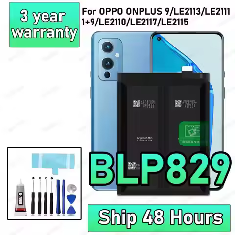 100% New High Quanlity BLP829 Battery For Oneplus 9/LE2113/LE2111/LE2110/LE2117/LE2115 Replacement B