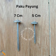 1/4 KG Paku Payung atap Seng Fiber Gelombang Asbes 5 cm 7 cm 