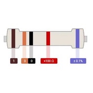 Metal Film Resistor DIP 1/4W Color Ring 0.1% Precision 13k/20k/22k/24.9k/24k/25K/26k
