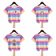 Relaxed Teen's T Shirts Girls' Boys Short Sleeve Round Neck Kid Ice Silk Cartoon-inspired 12 13 Tee 