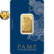 HM5 Pamp Suisse 9999 Gold Bar Lady Fortuna 1/2 oz, 15.55 gram
