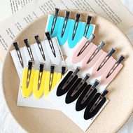 [Cutewomen2020] 4Pcs/set New Fashion Seamless Hairpin Design Leaves Bangs Clip Face Wash Hairpin Fem