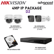 Hikvision CCTV 4MP IP 4-CH Package D4