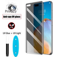 Privacy UV Tempered Glass Film For Huawei Nova 11 10 9 8 7 Pro P60 P50 P40 P30 P20 Mate 60 50 40 30 Pro Anti Peep Screen Protector