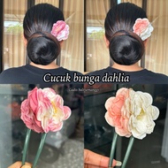 Dahlia flower bow/bun flower