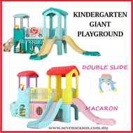 Kindergarten Kid Giant Playground Double Slide Stair Play Set Indoor Outdoor playset Gelongsor