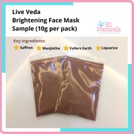 Live Veda Brightening Face Mask Sample (10g) Ayurvedic Natural Skincare Clear Pimples Soothe Skin