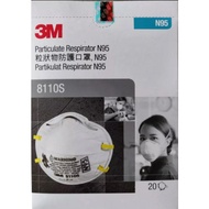 3M™Particulate Respirator 8110S, N95 Mask (20pcs/box)