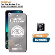 LAYAR 2 IN 1 Tempered Glass Privacy Xiaomi 13T/13T Pro Anti-Scratch Screen Free Tempered Glass Camer