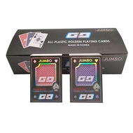 Red Blue Large Character Frosted Playing Cards GG Waterproof Plastic Korean Plastic Mixed Ready Stoc