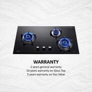 Rinnai RB-93UG 3 Burner Gas Hob Kitchen Cooker Schott Glass Hob Home Stove / Safety Hob