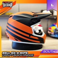 2nd Helmet Bell MX-9 MIPS Disrupt Black Orange Size L Only Full Face Original Tour