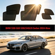 Car Sunshade Shield For BMW 530i G60 530i/540i/i5 Sedan 2024-Now Thick Mesh Sunshade Foldable UV Pro
