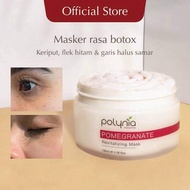 Polynia Pomegranate Revitalizing Face Mask 100ml Original Masker Anti Aging Botox Masker Mengencangk