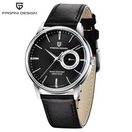 PAGANI DESIGN Quartz Watch Men Waterproof Stainless Steel Japan VH65 Calendar Leather Watch Men Orig