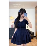 Đầm Bigsize Nữ Mập Fashion Đầm Tầng Xanh Navy Chất Liệu Mềm Mại Đi Tiệc Đi Chơi Đủ size 47-85kg DA00